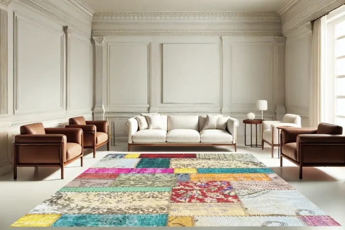 Byzantine Patchwork Washable Rug - Image 4
