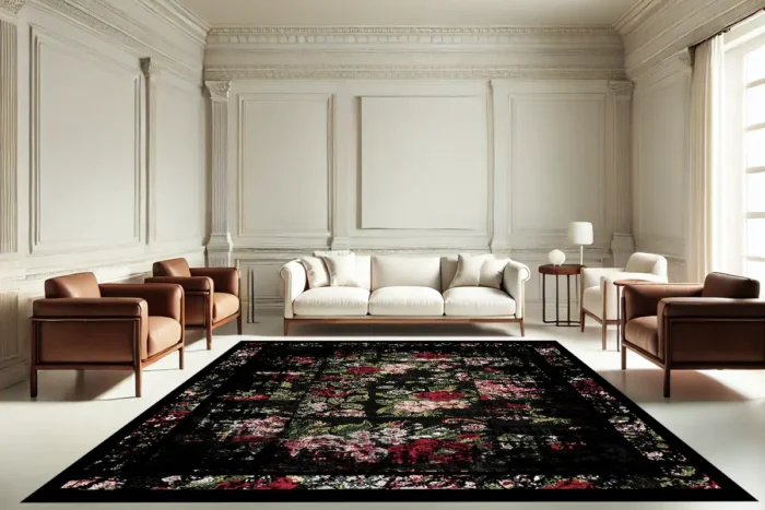 Baroque Rose Washable Rug - Image 4