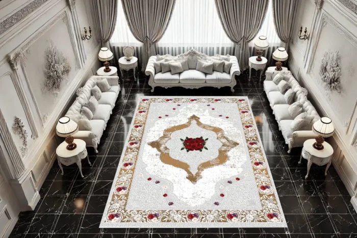 Rococo Bouquet Washable Rug - Image 3