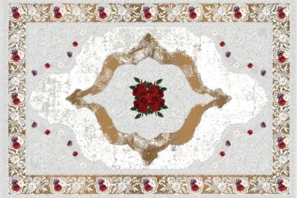 Rococo Bouquet Washable Rug Rococo Bouquet Washable Rug