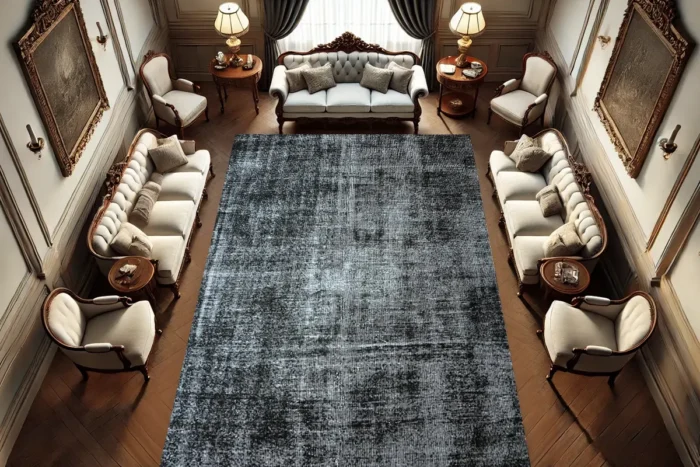 Obsidian Elegance Washable Rug - Image 3