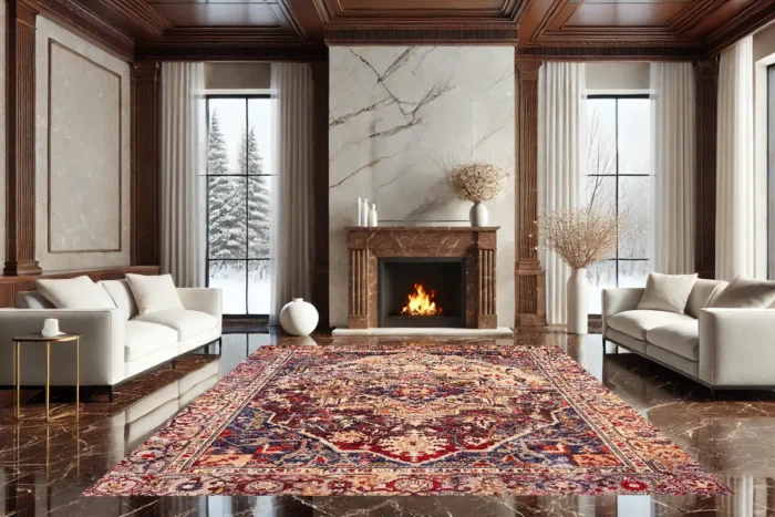 Heritage Medallion Washable Rug - Image 2