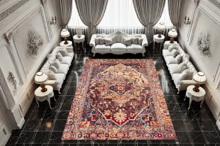 Heritage Medallion Washable Rug - Image 3