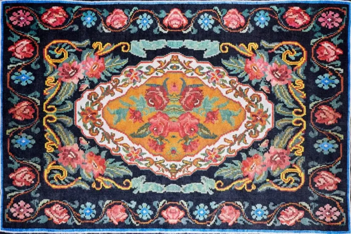 Opulent Bloom Washable Rug - Image 1