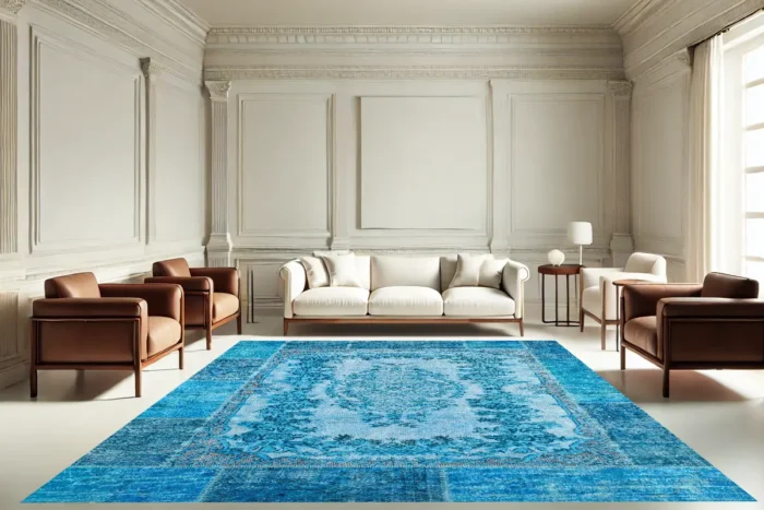 Blue Majesty Washable Rug - Image 4