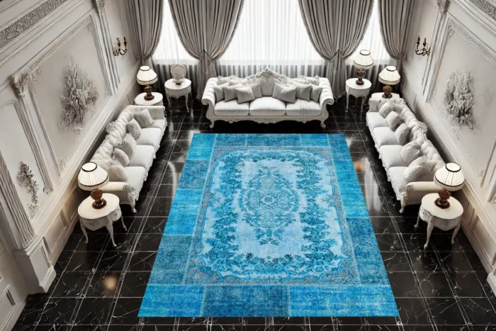 Blue Majesty Washable Rug - Image 3