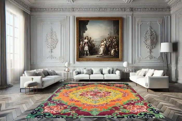 Golden Blooms Washable Rug - Image 4