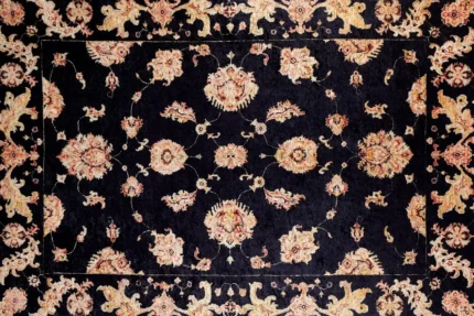 Midnight Blooms Washable Rug Midnight Blooms Washable Rug
