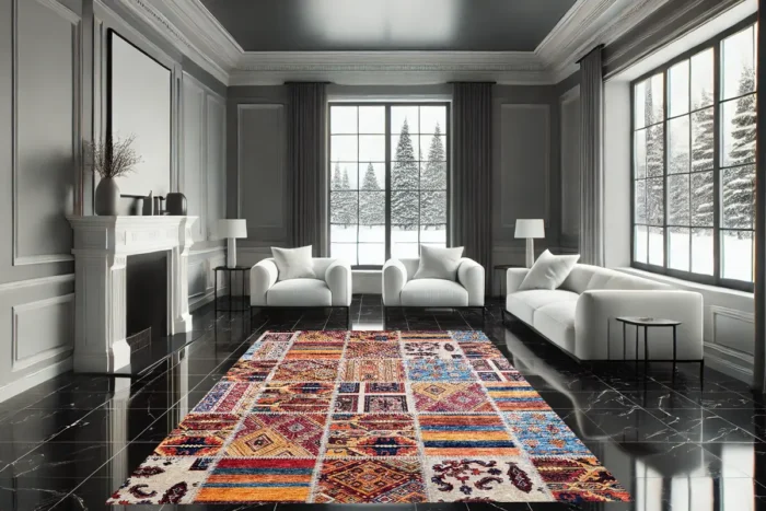 Artisan’s Patchwork Washable Rug - Image 4