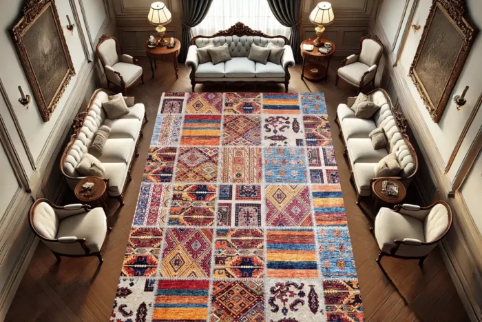 Artisan’s Patchwork Washable Rug - Image 3