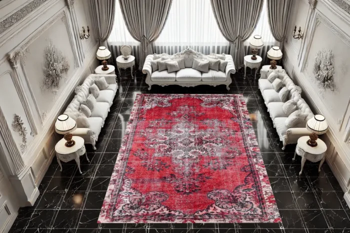 Scarlet Heritage Washable Rug - Image 3