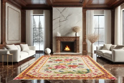 Ottoman Rose Delight Washable Rug Ottoman Rose Delight Washable Rug