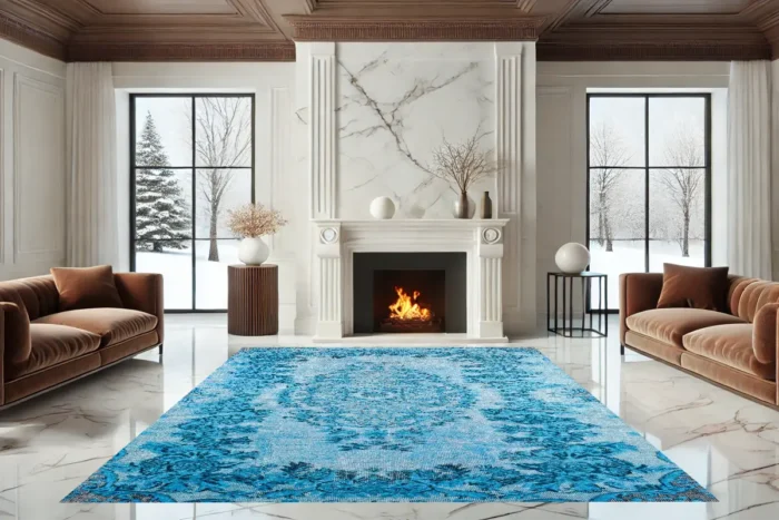Azure Embrace Washable Rug - Image 2