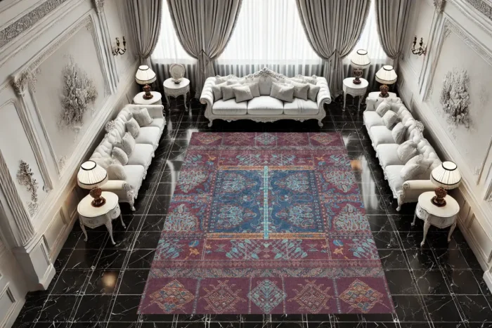 Royal Mosaic Washable Rug - Image 3