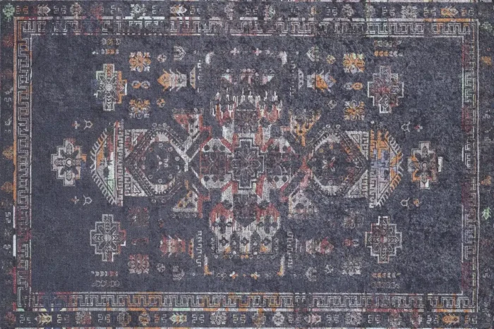Nightfall Geometry 4 Washable Rug - Image 1