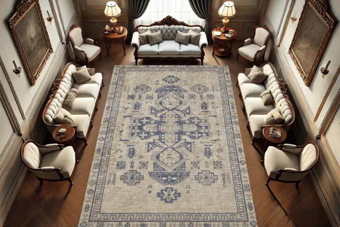 Nightfall Geometry 5 Washable Rug - Image 3