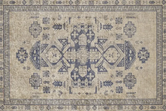 Nightfall Geometry 5 Washable Rug - Image 1