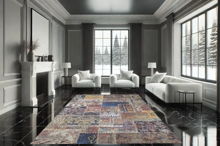 Egypt Patchwork Washable Rug - Image 4