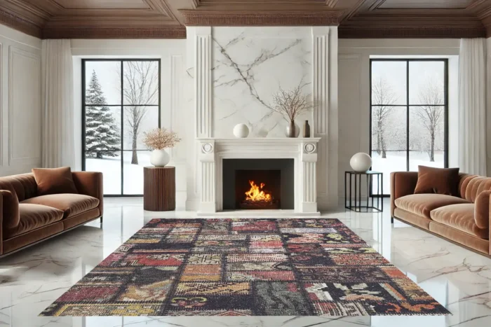 Greek Patchwork Washable Rug - Image 2
