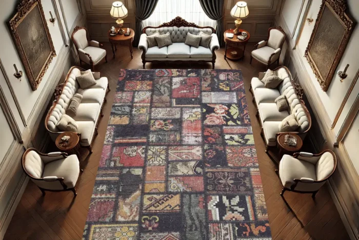 Greek Patchwork Washable Rug - Image 3