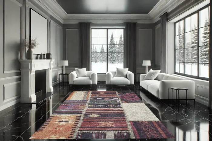 Antique Patchwork Washable Rug - Image 4