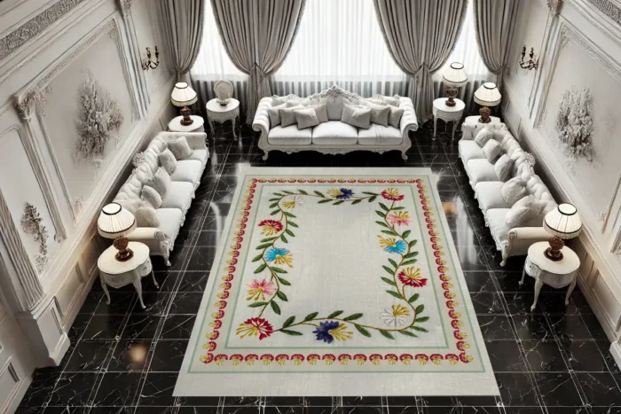Floral Heirloom Washable Rug - Image 3