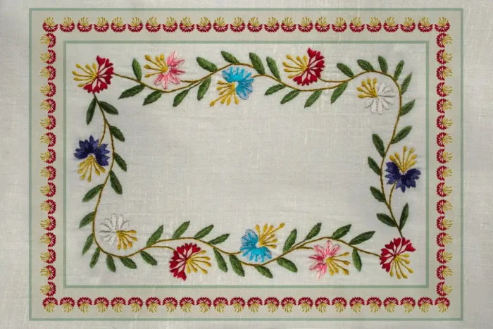 Floral Heirloom Washable Rug - Image 1