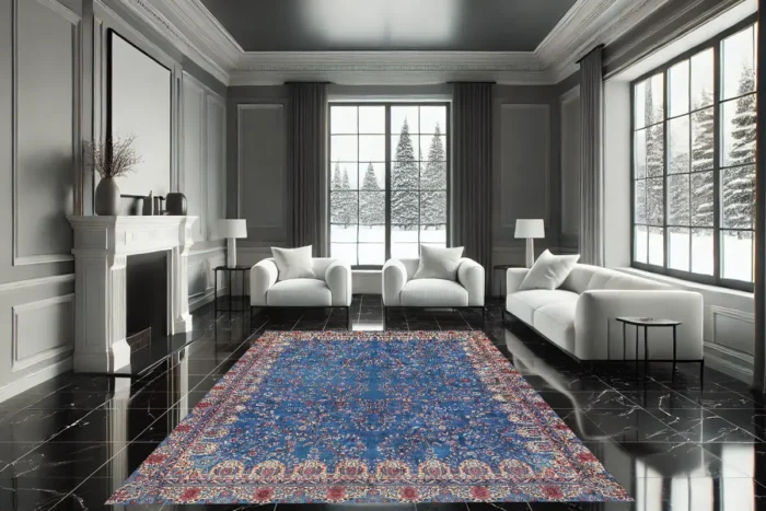 Persian Sapphire Washable Rug - Image 4