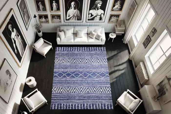 Blue Fjord Weave Washable Rug - Image 3