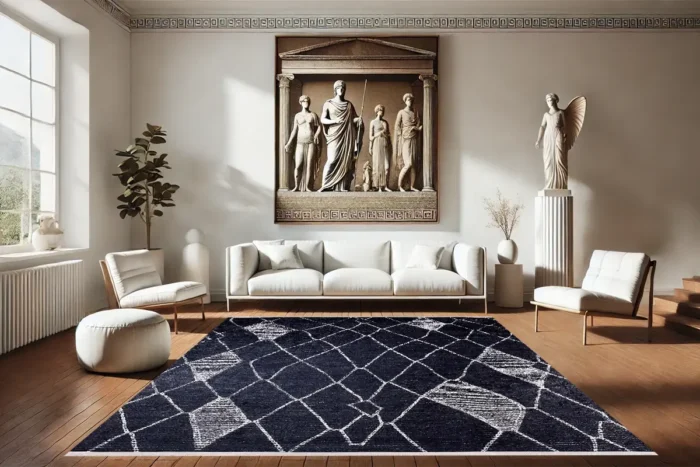 Scandinavian Midnight Washable Rug - Image 2