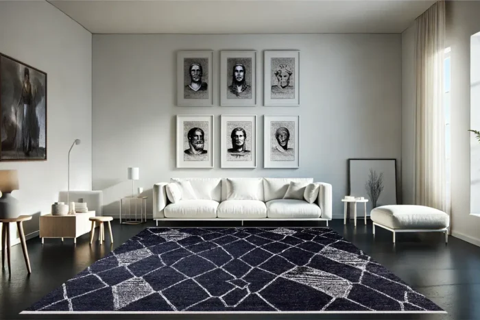 Scandinavian Midnight Washable Rug - Image 4