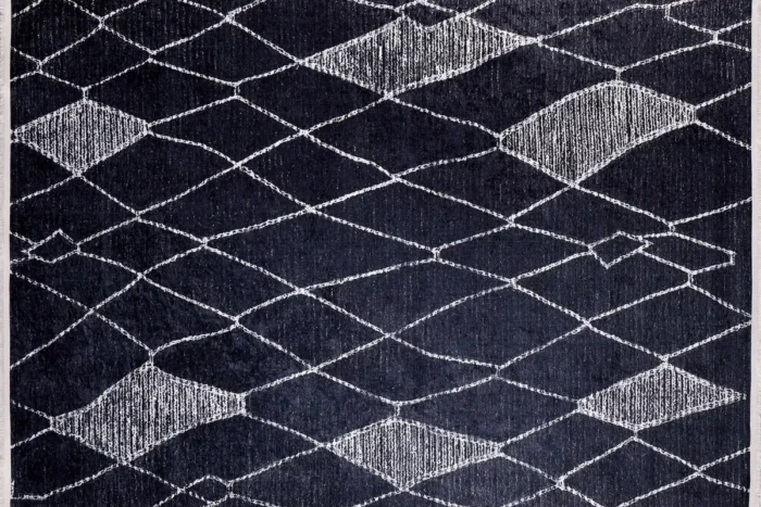Scandinavian Midnight Washable Rug - Image 1