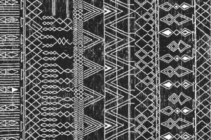 Midnight Runes Washable Rug Midnight Runes Washable Rug