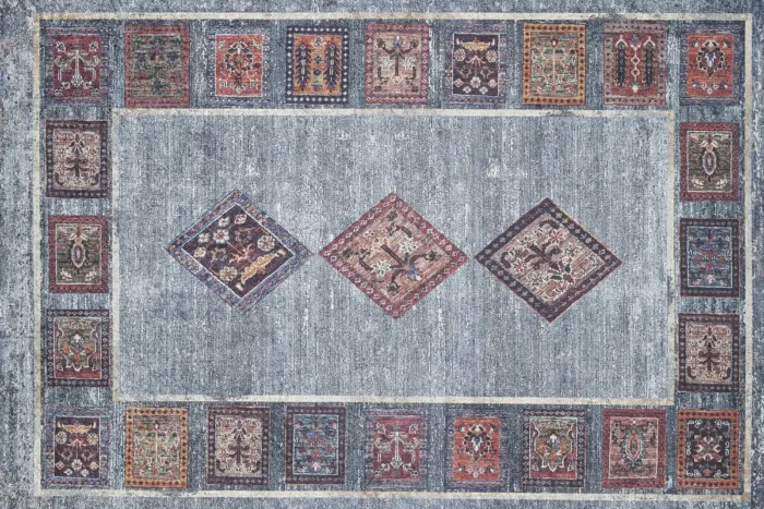 Nordic Mosaic Tapestry 1 Washable Rug - Image 1