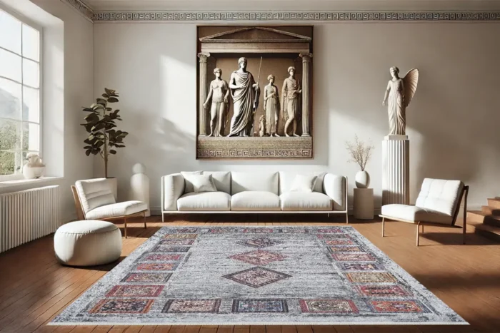 Nordic Mosaic Tapestry 3 Washable Rug - Image 2