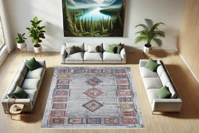 Nordic Mosaic Tapestry 3 Washable Rug - Image 3