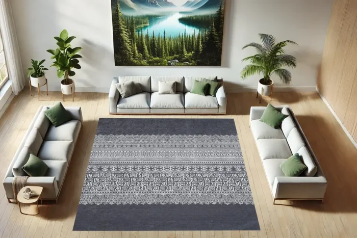 Arctic Scrolls 1 Washable Rug - Image 3