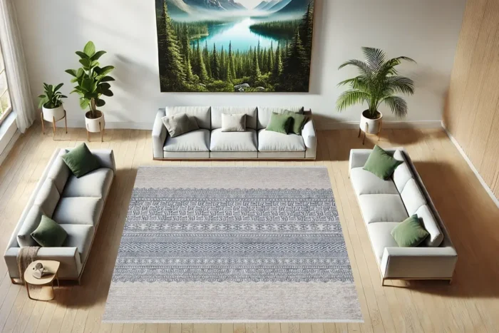 Arctic Scrolls 2 Washable Rug - Image 3