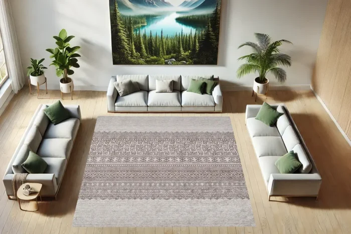 Arctic Scrolls 3 Washable Rug - Image 3