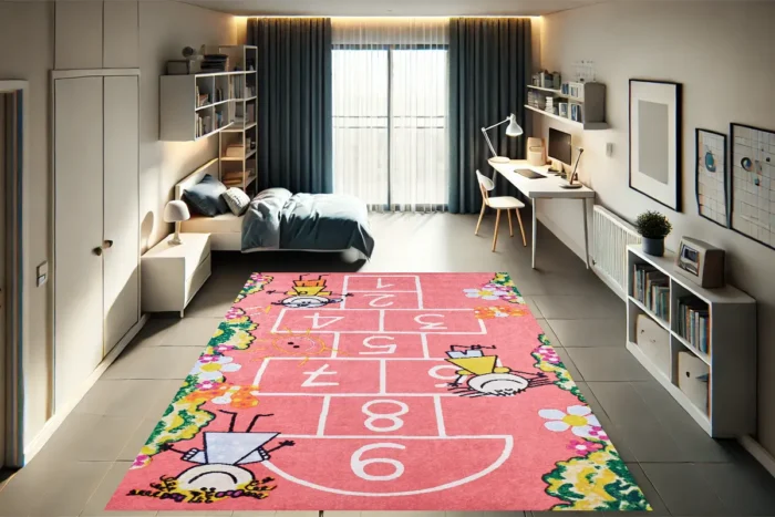 Hopscotch Haven Washable Rug - Image 3