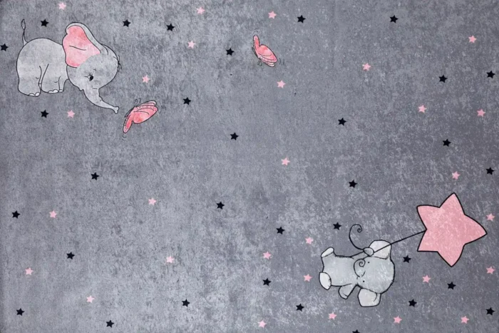 Starry Elephant Wishes Washable Rug - Image 1