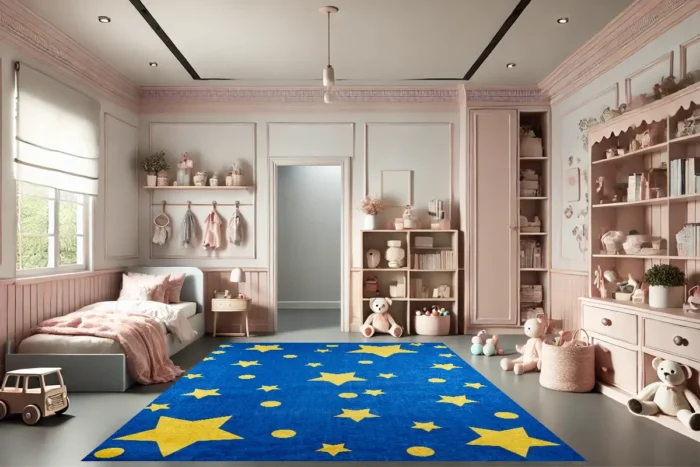 Golden Starry Night Washable Rug - Image 2