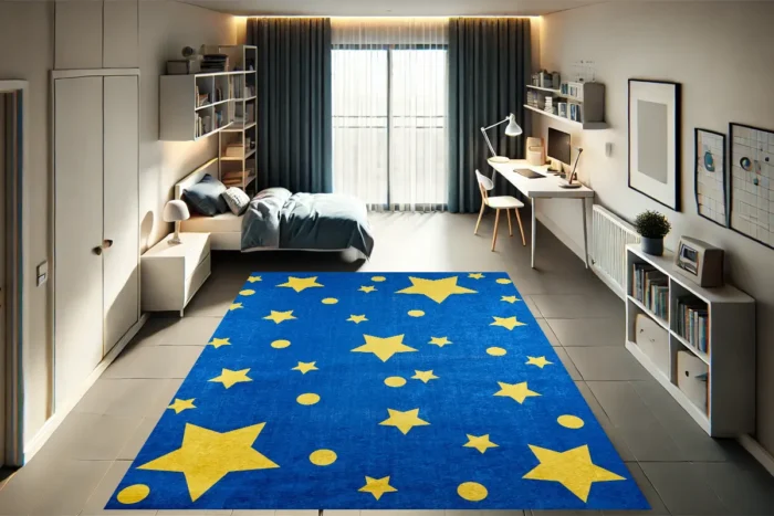 Golden Starry Night Washable Rug - Image 3