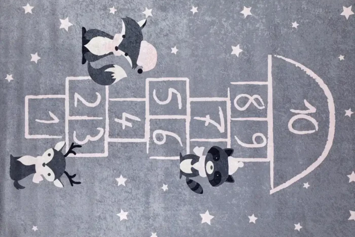 Woodland Hopscotch Washable Rug - Image 1