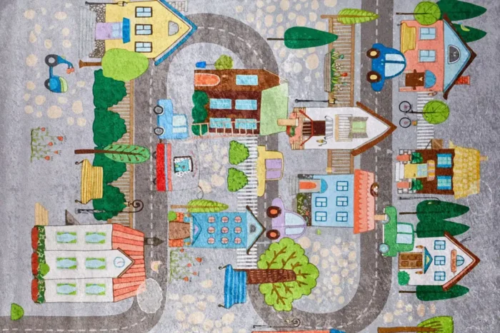 Village Roads Washable Rug - Image 1