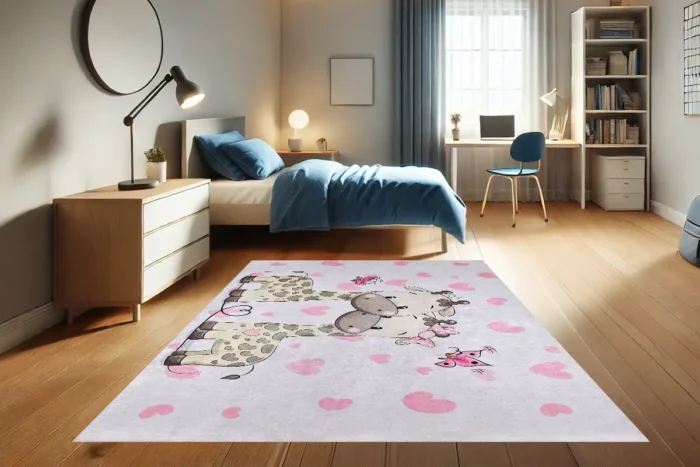 Giraffe Love Washable Rug - Image 4