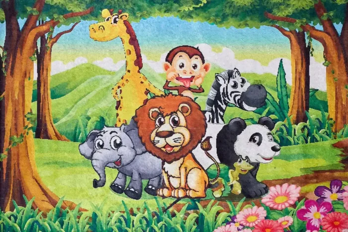 Jungle Jamboree Washable Rug - Image 1