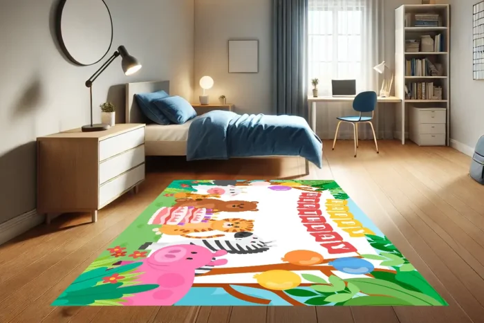 Jungle Birthday Bash Washable Rug - Image 4