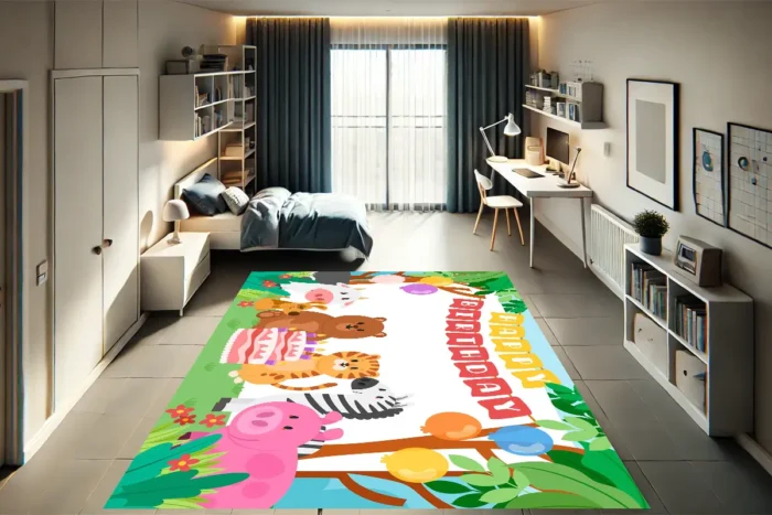 Jungle Birthday Bash Washable Rug - Image 3