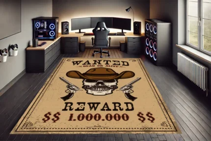 Wild West Wanted Gaming Rug Wild West Wanted Gaming Rug